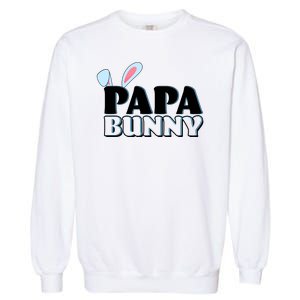 Cute Easter Papa Bunny Matching Family Shirts Garment-Dyed Sweatshirt