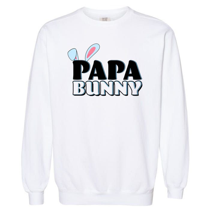 Cute Easter Papa Bunny Matching Family Shirts Garment-Dyed Sweatshirt