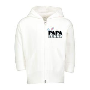 Cute Easter Papa Bunny Matching Family Shirts Toddler Zip Fleece Hoodie