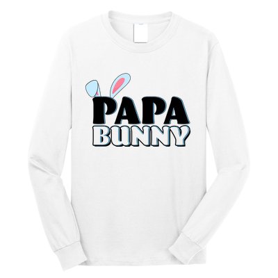 Cute Easter Papa Bunny Matching Family Shirts Long Sleeve Shirt