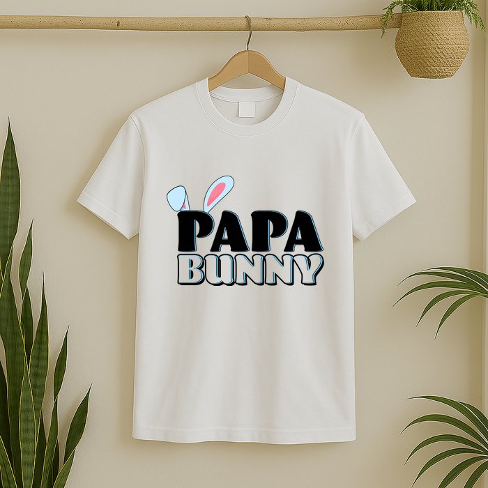 Cute Easter Papa Bunny Matching Family Shirts T-Shirt