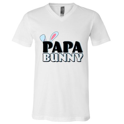 Cute Easter Papa Bunny Matching Family Shirts V-Neck T-Shirt