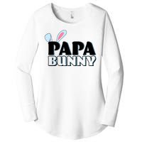 Cute Easter Papa Bunny Matching Family Shirts Women's Perfect Tri Tunic Long Sleeve Shirt