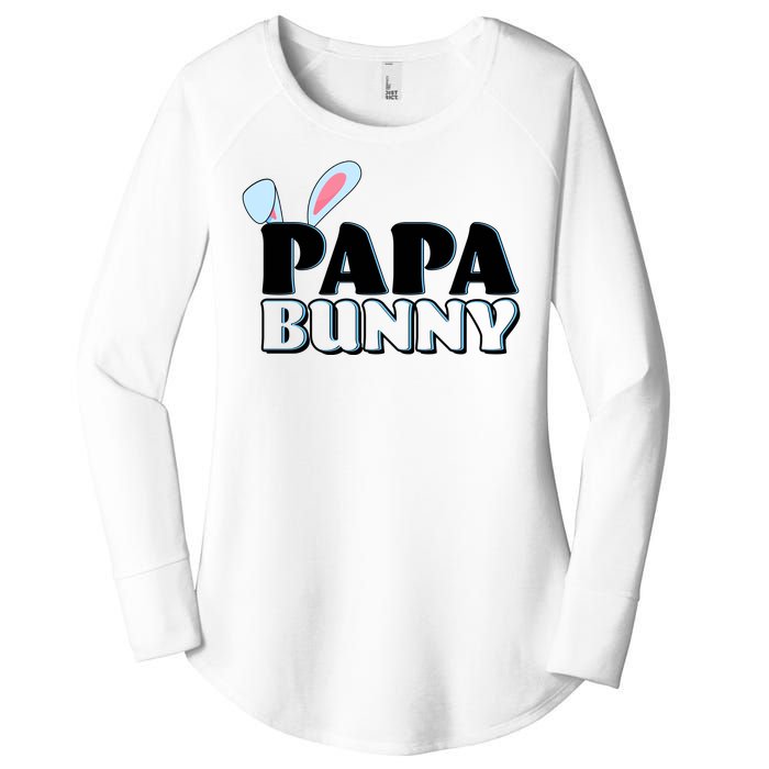 Cute Easter Papa Bunny Matching Family Shirts Women's Perfect Tri Tunic Long Sleeve Shirt