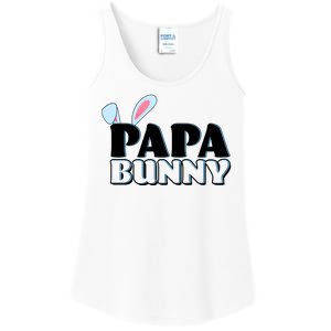 Cute Easter Papa Bunny Matching Family Shirts Ladies Essential Tank