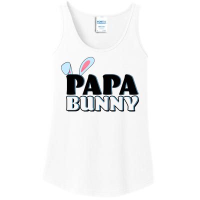 Cute Easter Papa Bunny Matching Family Shirts Ladies Essential Tank