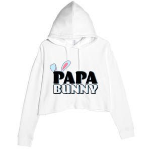 Cute Easter Papa Bunny Matching Family Shirts Crop Fleece Hoodie