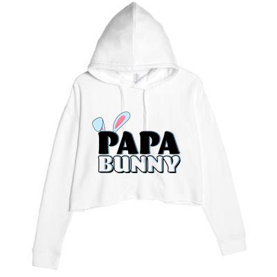 Cute Easter Papa Bunny Matching Family Shirts Crop Fleece Hoodie