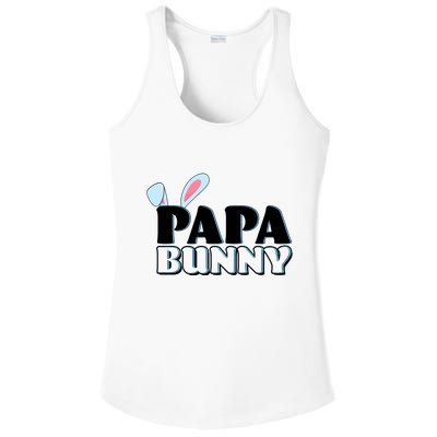 Cute Easter Papa Bunny Matching Family Shirts Ladies PosiCharge Competitor Racerback Tank