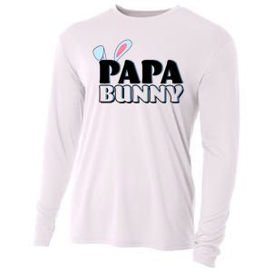 Cute Easter Papa Bunny Matching Family Shirts Cooling Performance Long Sleeve Crew