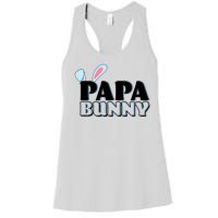 Cute Easter Papa Bunny Matching Family Shirts Women's Racerback Tank