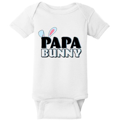 Cute Easter Papa Bunny Matching Family Shirts Baby Bodysuit