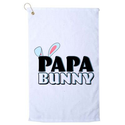 Cute Easter Papa Bunny Matching Family Shirts Golf Towel