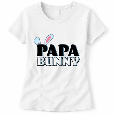 Cute Easter Papa Bunny Matching Family Shirts Womens T-Shirt
