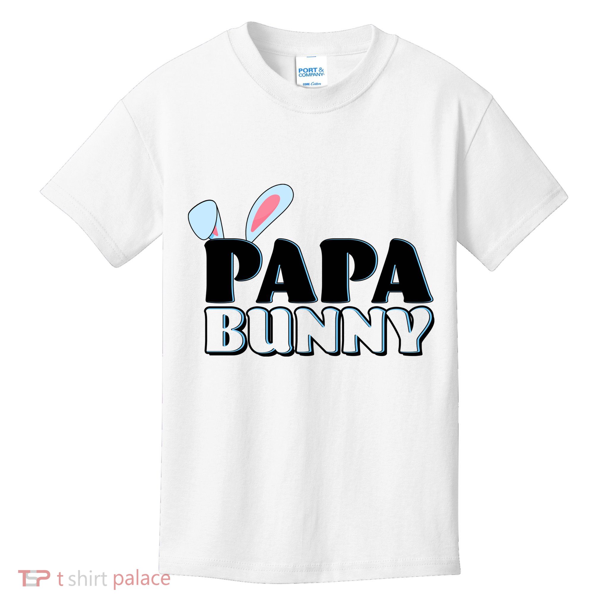 Cute Easter Papa Bunny Matching Family Shirts Kids T-Shirt