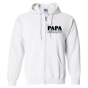 Cute Easter Papa Bunny Matching Family Shirts Full Zip Hoodie