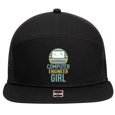 Computer Engineer Programming Programmer Engineering Gift 7 Panel Mesh Trucker Snapback Hat