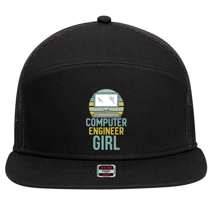Computer Engineer Programming Programmer Engineering Gift 7 Panel Mesh Trucker Snapback Hat
