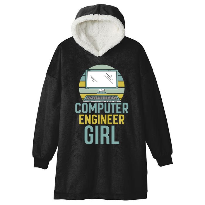 Computer Engineer Programming Programmer Engineering Gift Hooded Wearable Blanket