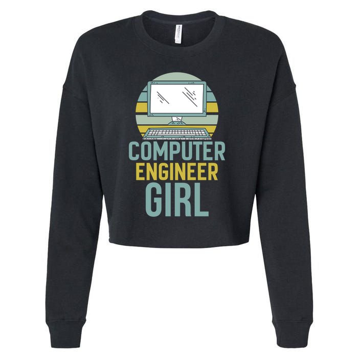 Computer Engineer Programming Programmer Engineering Gift Cropped Pullover Crew