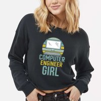 Computer Engineer Programming Programmer Engineering Gift Cropped Pullover Crew