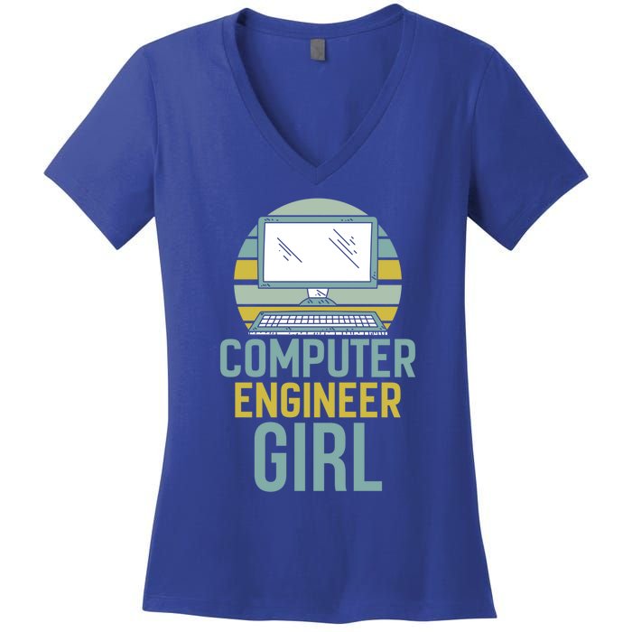 Computer Engineer Programming Programmer Engineering Gift Women's V-Neck T-Shirt