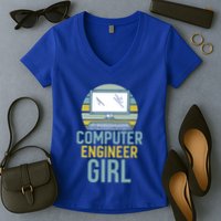 Computer Engineer Programming Programmer Engineering Gift Women's V-Neck T-Shirt