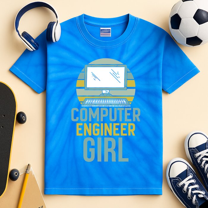 Computer Engineer Programming Programmer Engineering Gift Kids Tie-Dye T-Shirt