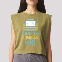 Computer Engineer Programming Programmer Engineering Gift Garment-Dyed Women's Muscle Tee