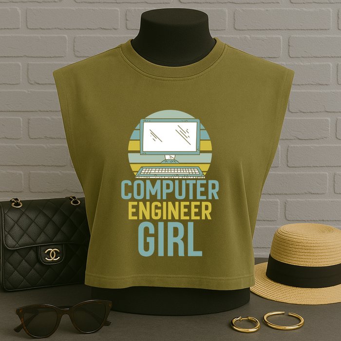 Computer Engineer Programming Programmer Engineering Gift Garment-Dyed Women's Muscle Tee