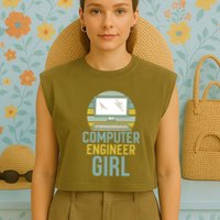 Computer Engineer Programming Programmer Engineering Gift Garment-Dyed Women's Muscle Tee