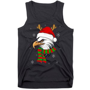 Christmas Eagle Patriotic Bald Eagle With Santa Hat Tank Top