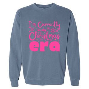 Christmas Era Pink Candycore Holiday Movie Watching Gift Garment-Dyed Sweatshirt