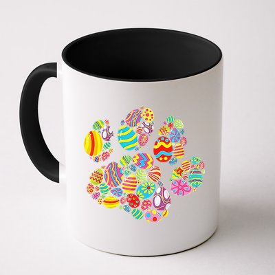 Colorful Egg Paw Print Funny Dog Cat Lovers Easter Day Gifts Mug