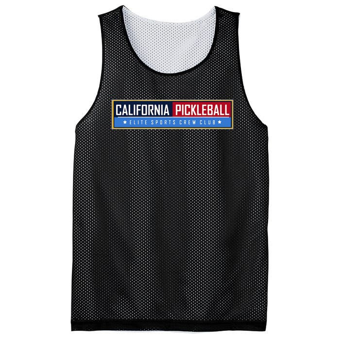 California Elite Pickleball Sports Crew Club Mesh Reversible Basketball Jersey Tank