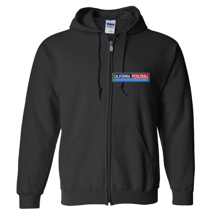 California Elite Pickleball Sports Crew Club Full Zip Hoodie