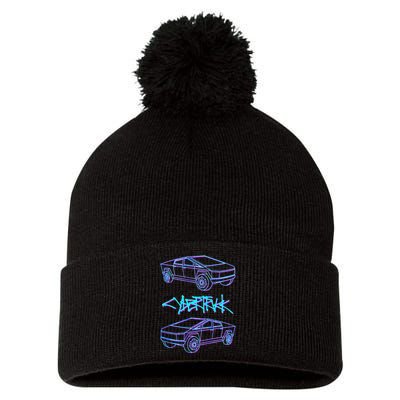 Cybertrucks Electric Pickup Truck Selfdriving Technology Pom Pom 12in Knit Beanie