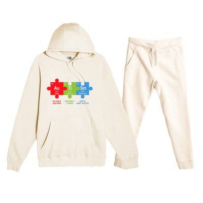 cute Elements Periodic Table ASD Awareness Premium Hooded Sweatsuit Set