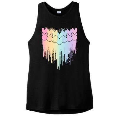 Cute Easter Painted Spring Colors Peeps Ladies PosiCharge Tri-Blend Wicking Tank