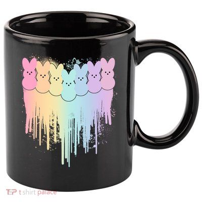 Cute Easter Painted Spring Colors Peeps 11oz C Handle Ceramic Mug