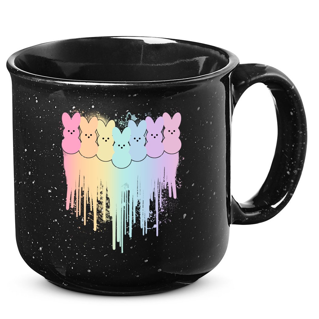 Cute Easter Painted Spring Colors Peeps 15oz Campfire Ceramic Mug