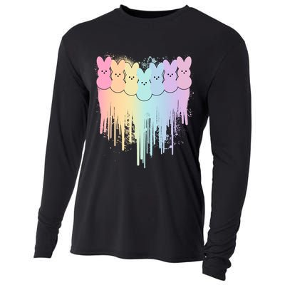 Cute Easter Painted Spring Colors Peeps Cooling Performance Long Sleeve Crew
