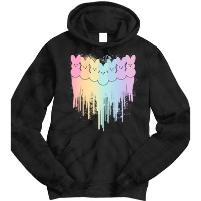 Cute Easter Painted Spring Colors Peeps Tie Dye Hoodie