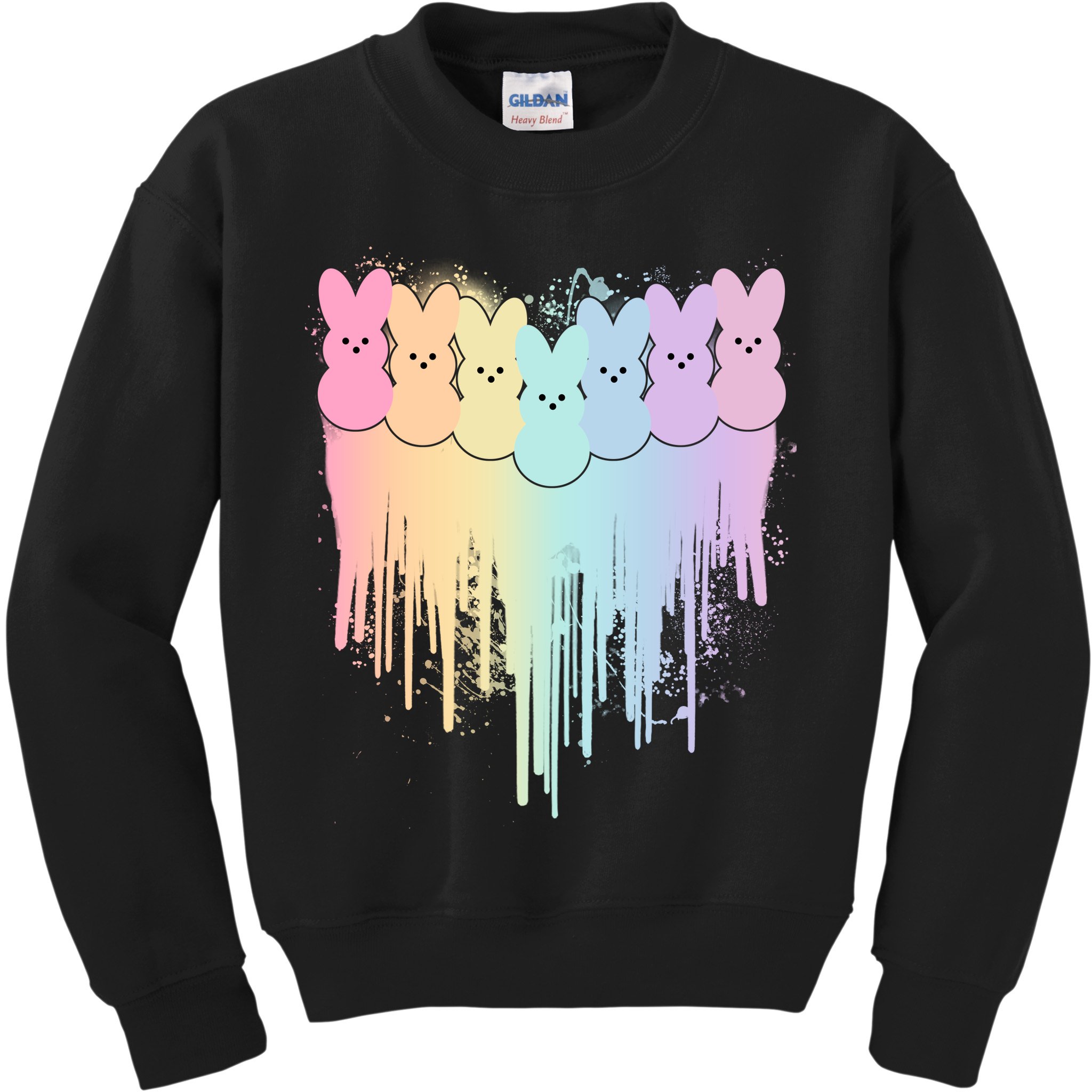 Cute Easter Painted Spring Colors Peeps Kids Sweatshirt