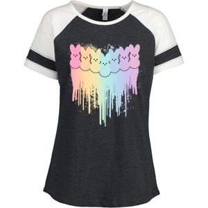 Cute Easter Painted Spring Colors Peeps Enza Ladies Jersey Colorblock Tee