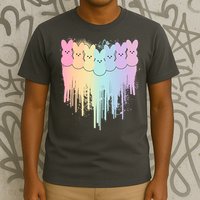 Cute Easter Painted Spring Colors Peeps T-Shirt