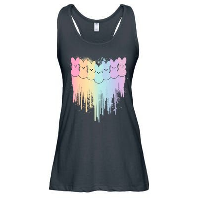 Cute Easter Painted Spring Colors Peeps Ladies Essential Flowy Tank