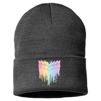 Cute Easter Painted Spring Colors Peeps Sustainable Knit Beanie