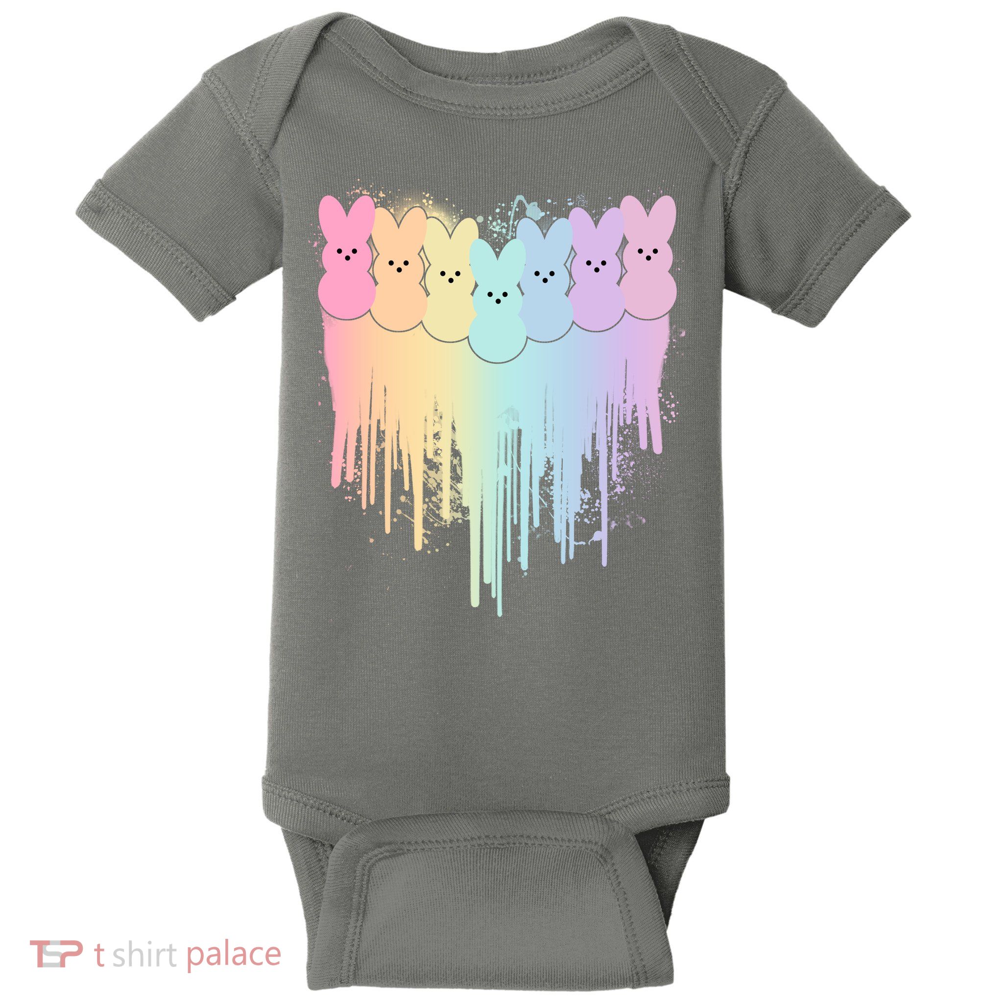 Cute Easter Painted Spring Colors Peeps Baby Bodysuit
