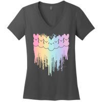 Cute Easter Painted Spring Colors Peeps Women's V-Neck T-Shirt